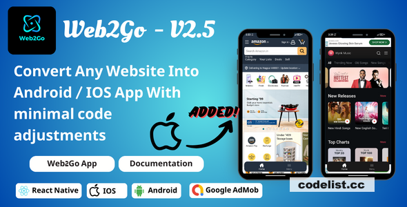 Web2Go v2.5 - Website to React Native IOS Android App &raquo; Premium Scripts, Plugins &amp; Mobile