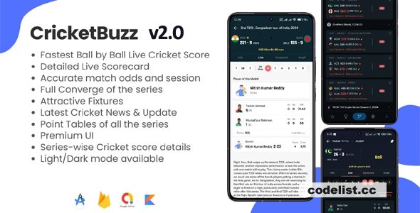 CricketBuzz v2.2.2 - Live Cricket Score, Live Line Commentary, IPL Scores, Live ball by ball » Premium Scripts, Plugins & Mobile