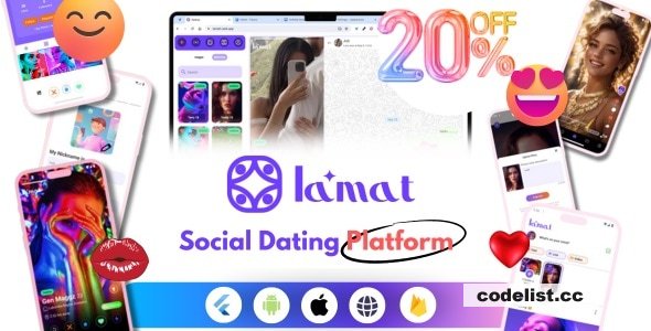Lamat v3.2.0 - Ultimate Online Dating Platform, Video Dating, Live Stream | tinder tiktok tango instagram » Premium Scripts, Plugins & Mobile