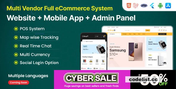 Shopo eCommerce v6.0.0 - Multivendor eCommerce Flutter App with Admin Panel, Website & PWA » Premium Scripts, Plugins & Mobile