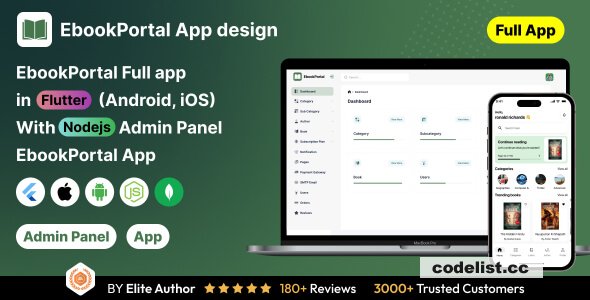 EbookPortal v1.0 - Ebook Full App in Flutter with NodeJs Backend - ReadHub App &raquo; Premium Scripts, Plugins &amp; Mobile