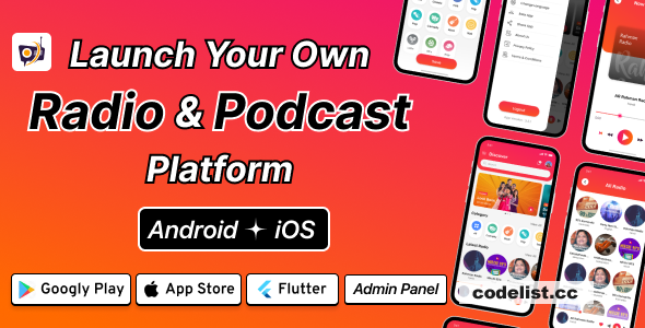 DTRadio v1.6 - Online Radio, Podcasts &amp; Live Events Flutter App (iOS - Android) with admin panel - nulled &raquo; Premium Scripts, Plugins &amp; Mobile