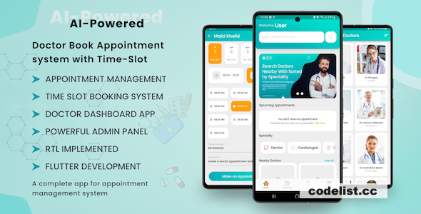 Doctor Finder v1.3.0 - Appointment Booking With Time-slot app » Premium Scripts, Plugins & Mobile