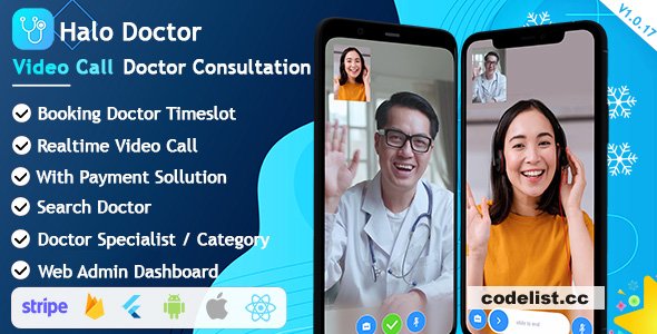 Halo Doctor v1.2.5 - Video Call Doctor Booking Appointment Timeslot with Firebase » Premium Scripts, Plugins & Mobile