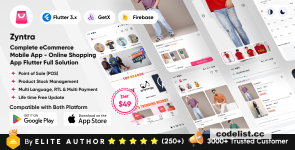 Zyntra v1.0 - Complete eCommerce Mobile App - Online Shopping App - eCommerce Store App Flutter Solution » Premium Scripts, Plugins & Mobile