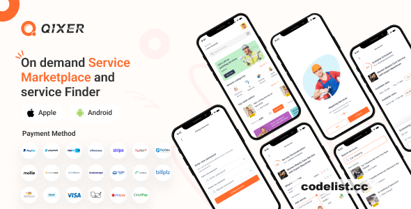 Qixer - Multi-Vendor On demand Service Marketplace and Service Finder Buyer Flutter App - 8 April 2025 » Premium Scripts, Plugins & Mobile