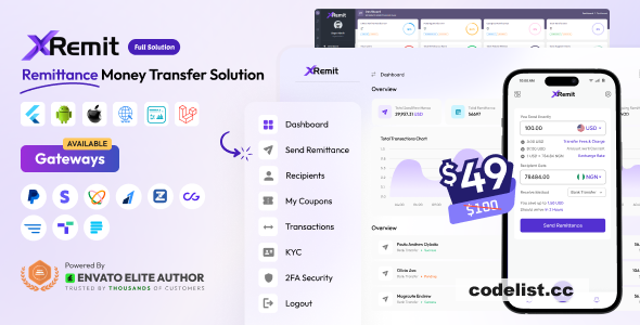XRemit v2.6.0 - Remittance Money Transfer Full Solution - nulled » Premium Scripts, Plugins & Mobile