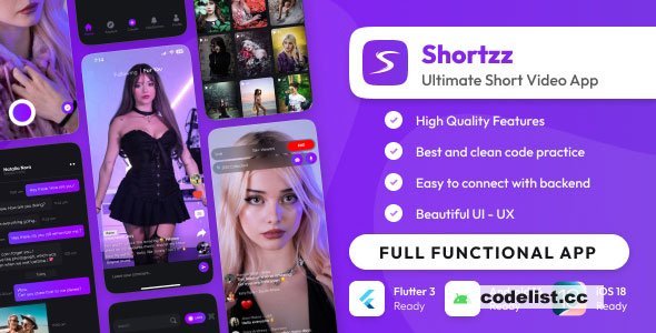 Shortzz - Tiktok Clone - Short Video App Live streaming App - 15 July 2025 » Premium Scripts, Plugins & Mobile