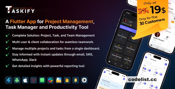 Taskify Flutter App v1.2.0 - Project Management, Task Manager and Productivity Tool &raquo; Premium Scripts, Plugins &amp; Mobile