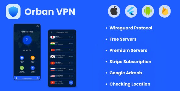 Orban VPN – Wireguard Protocol Vpn Flutter App