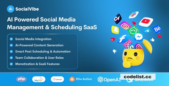 SocialVibe v2.1.0 - AI-Powered Social Media Management & Scheduling SaaS