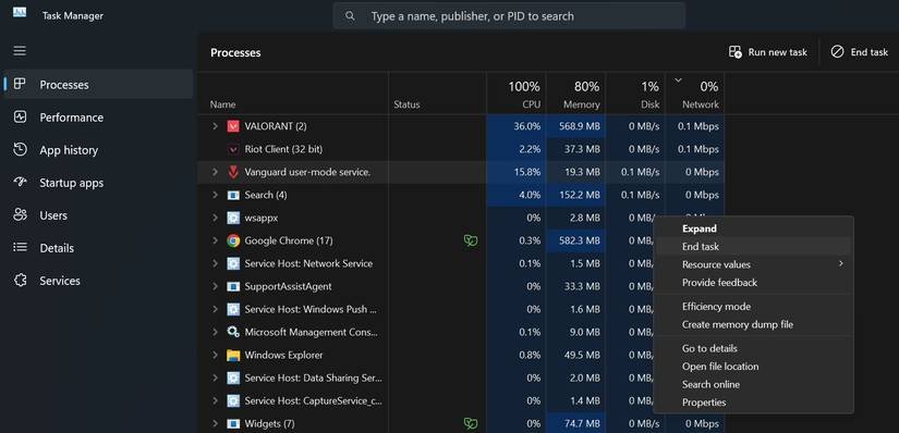 How to Fix High CPU Usage From "Vanguard User-Mode Service" on Windows