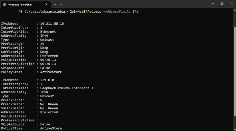 How to Find Your IP or MAC Address on Windows Using PowerShell