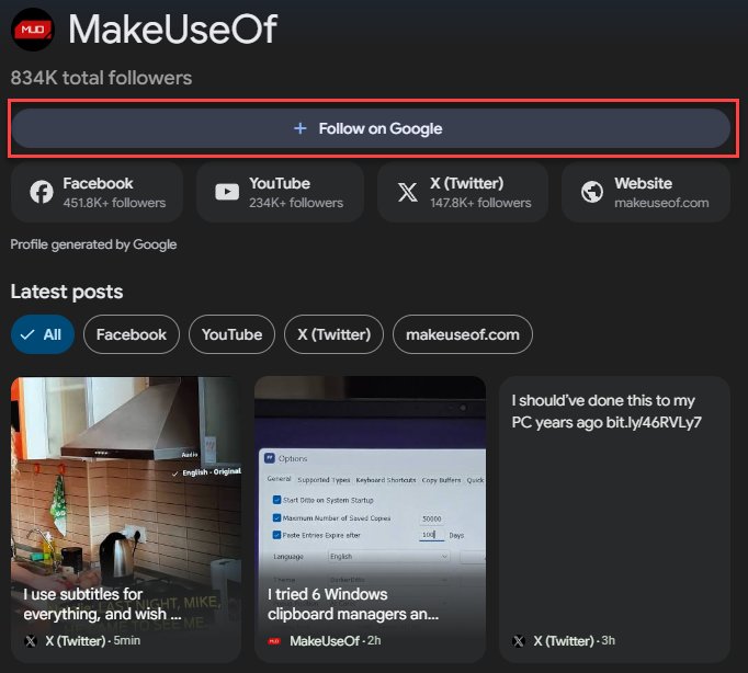 Make sure you never miss an MUO article: set us as a preferred source on Google