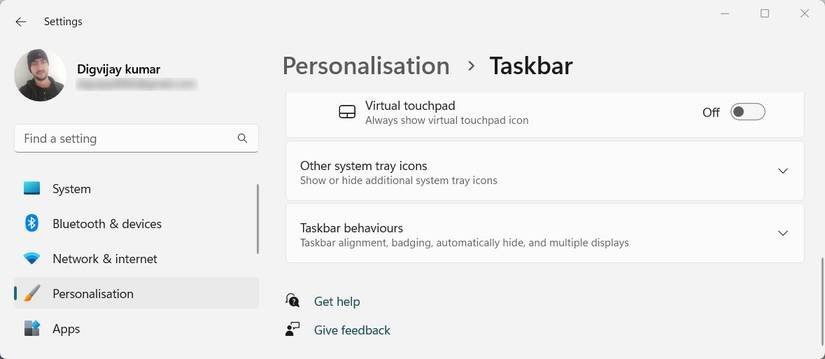 How to Get the Taskbar for Tablets on Windows 11