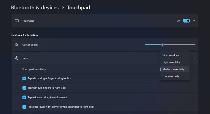 How to Change Touchpad Sensitivity on Windows 11 Laptops