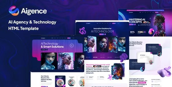 Aigence - AI Agency &amp; Technology HTML Template