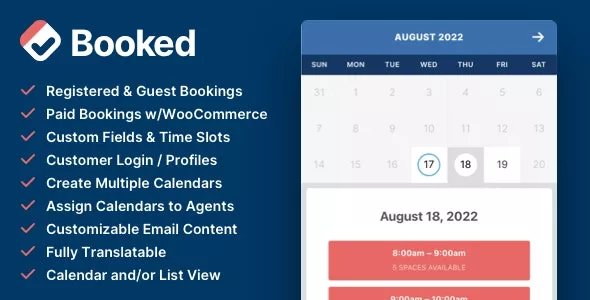 Booked - Appointment Booking for WordPress v2.4.4