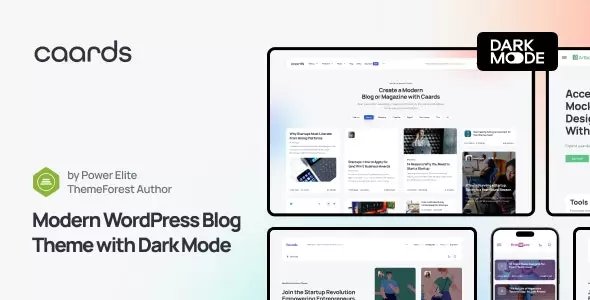 Caards - Modern Blog & Magazine WordPress Theme with Dark Mode v1.0.4