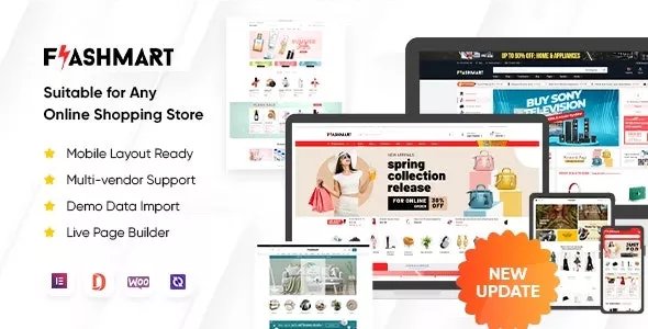 FlashMart - Multipurpose Elementor WooCommerce WordPress Theme (10+ Homepages & Mobile Layout Ready) v2.0.15
