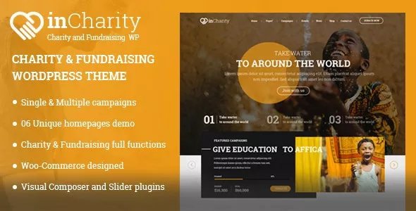 InCharity v2.2.3 - Fundraising, Non-profit Organization WordPress Theme