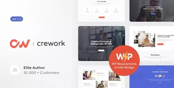 Crework - Coworking and Creative Space WordPress Theme v1.1.11