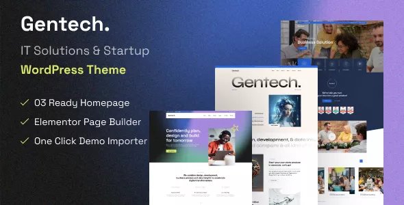 Gentech - IT Solutions & Startup WordPress Theme