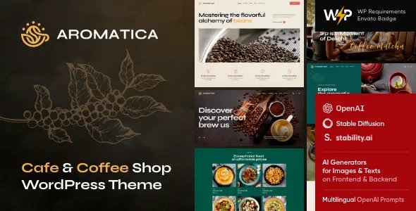 Aromatica - Cafe & Coffee Shop WordPress Theme v1.2