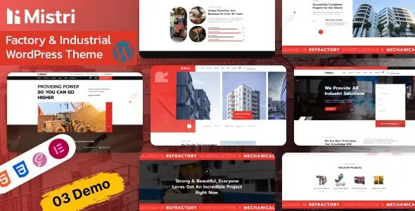 Mistri - Factory & Industrial WordPress Theme