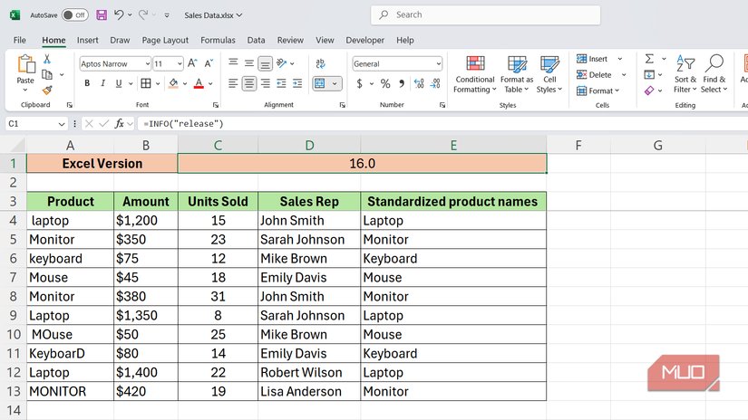 Excel’s INFO and CELL functions tell you what’s happening under the hood
