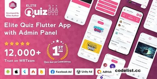 Elite Quiz v2.3.6 - Trivia Quiz - Quiz Game - Flutter Full App + Admin Panel - nulled