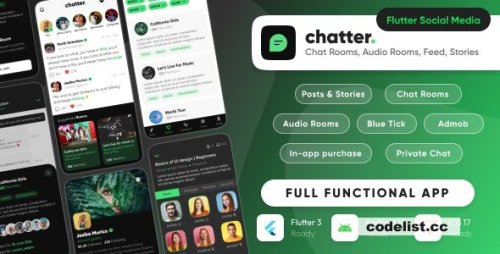 Chatter - Ultimate Social Media with Chat Rooms, Posts, Stories - 3 October 2025