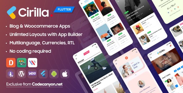 Cirilla v4.2.9 - Multipurpose Flutter App For Wordpress & Woocommerce