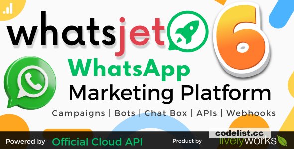WhatsJet SaaS v6.4.0 - A WhatsApp Marketing Platform with Bulk Sending, Campaigns, Chat Bots &amp; CRM - nulled
