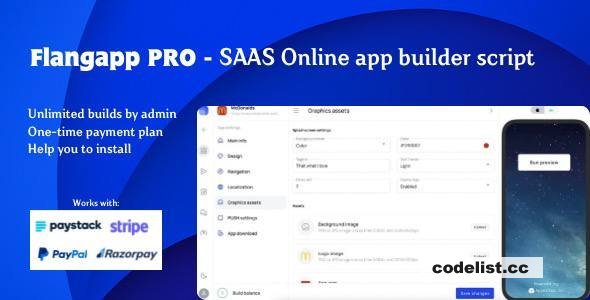 Flangapp PRO v2.9.4 - SAAS Online app builder from website