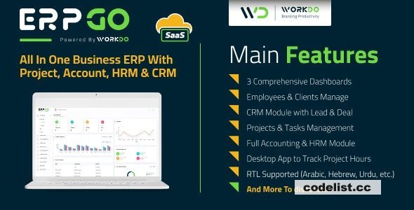 ERPGo SaaS v7.9 - All In One Business ERP With Project, Account, HRM &amp; CRM - nulled