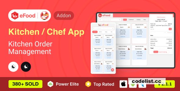 eFood - Kitchen/Chef App v2.2