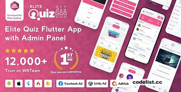 Elite Quiz v2.3.6 - Trivia Quiz - Quiz Game - Flutter Full App + Admin Panel - nulled