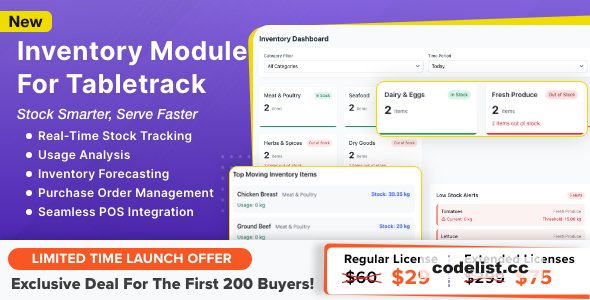 Inventory Module for Tabletrack v1.0.63